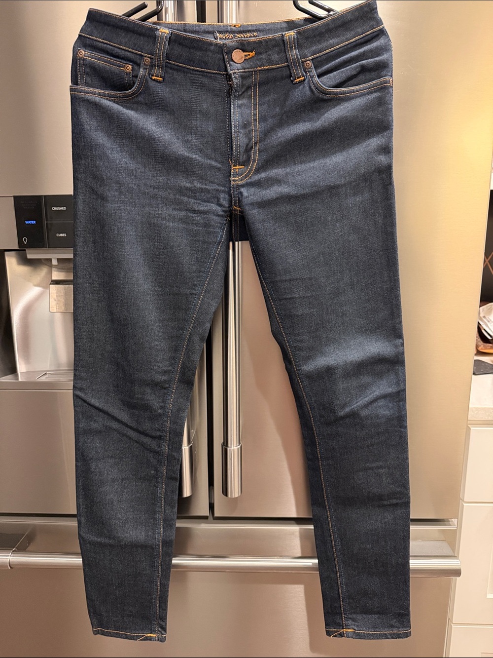 Nudie Jeans Skinny Lin Dry Power Dark Indigo Jeans Like New